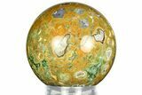 Polished Rainforest Jasper (Rhyolite) Sphere - Australia #311603-1
